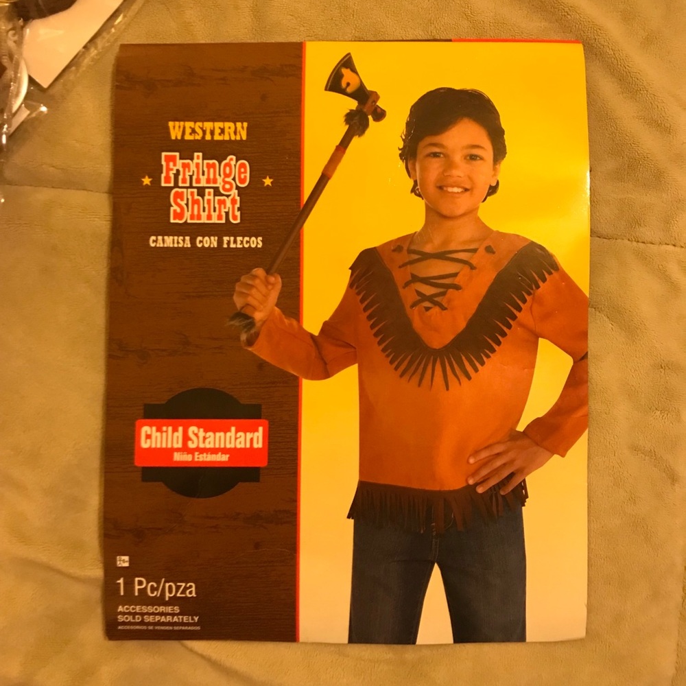 Child Fringe shirt and feather headband